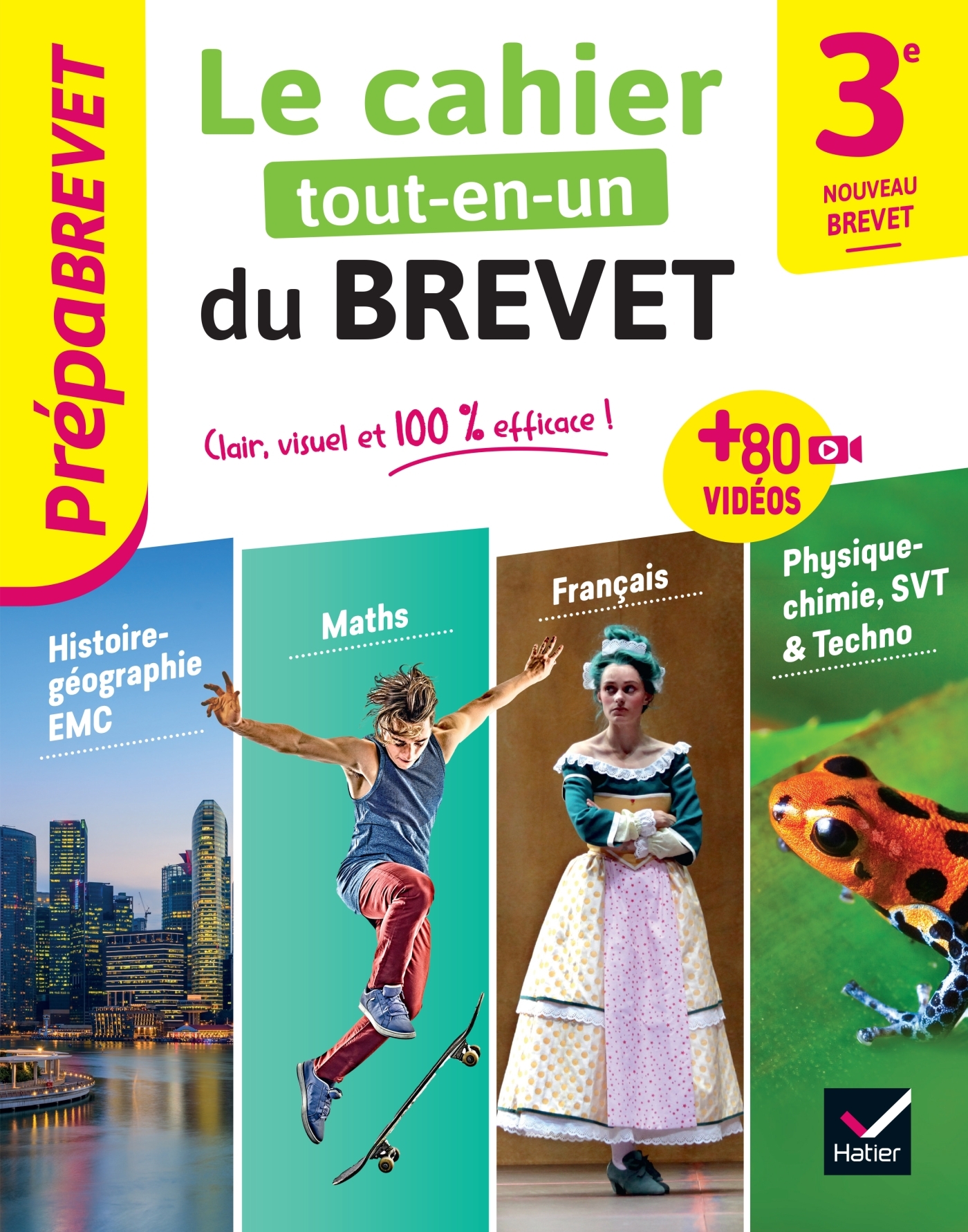 CAHIER TOUT-EN-UN DU BREVET - NOUVEAU BREVET 2025 - TOUTES LES MATIERES, AVEC 60 VIDEOS DE REVISI