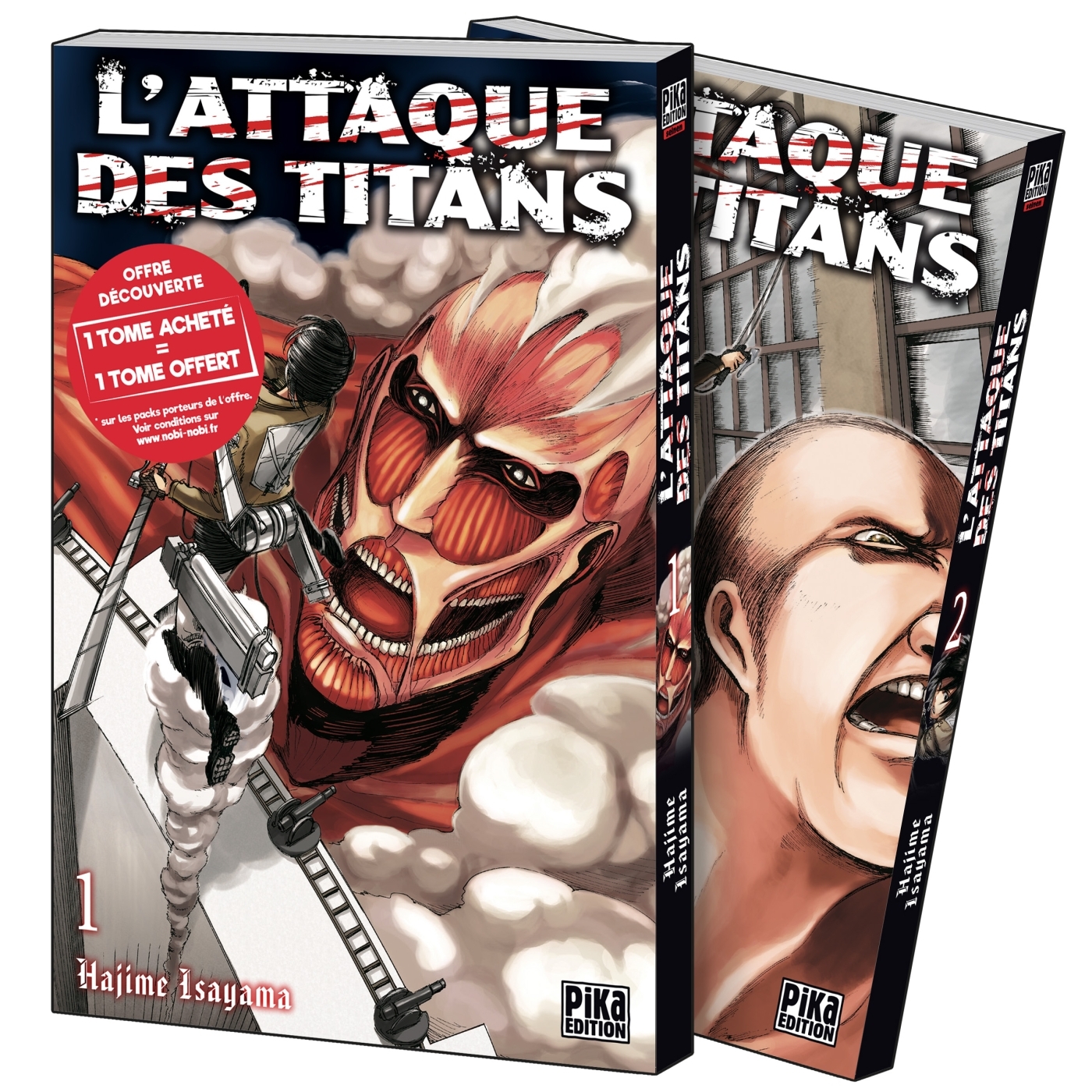 L´ATTAQUE DES TITANS - PACK DECOUVERTE TOMES 1 ET 2 - L´ATTAQUE DES TITANS PACK OFFRE DECOUVERTE T01
