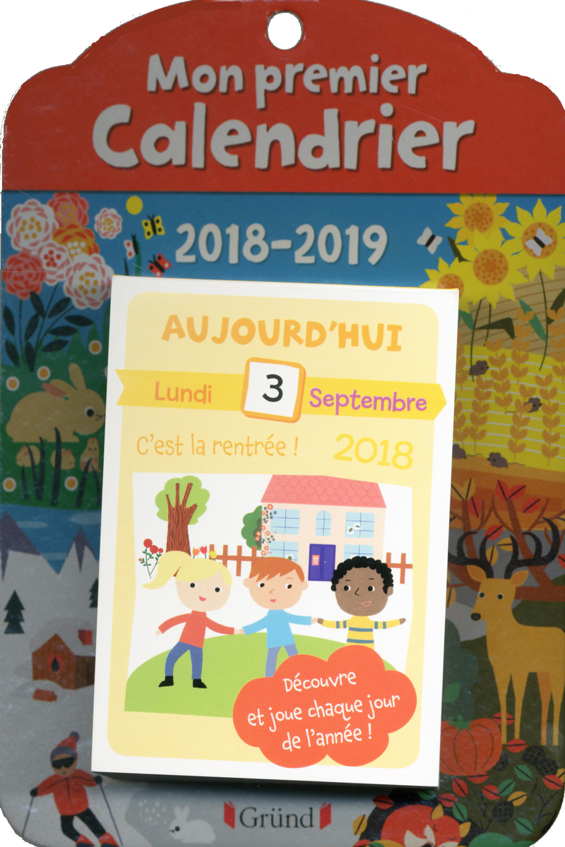 MON PREMIER CALENDRIER - ANNEE SCOLAIRE 2018-2019