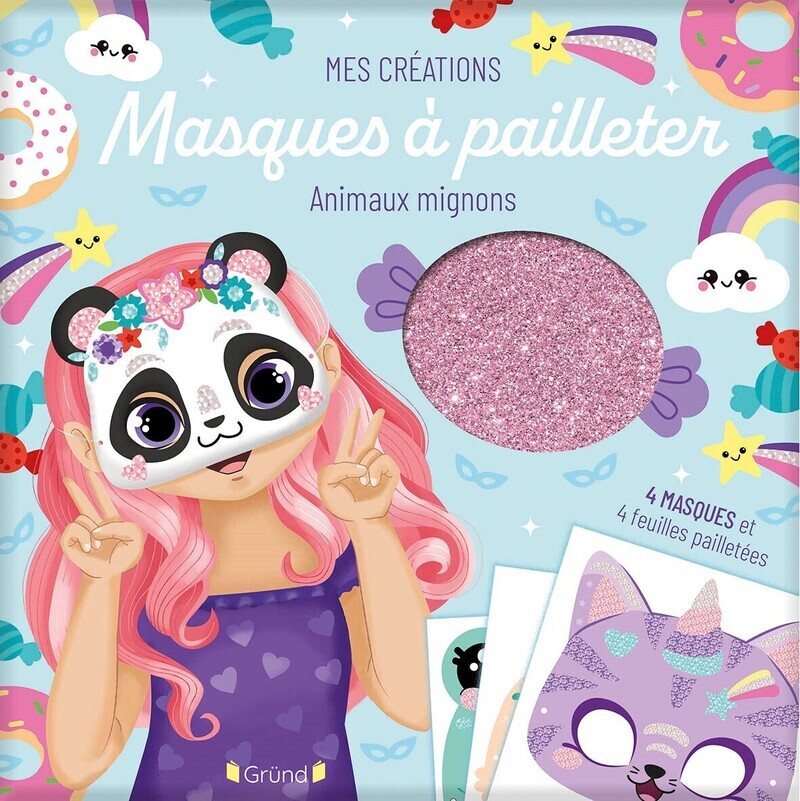 MASQUES A PAILLETER - ANIMAUX MIGNONS