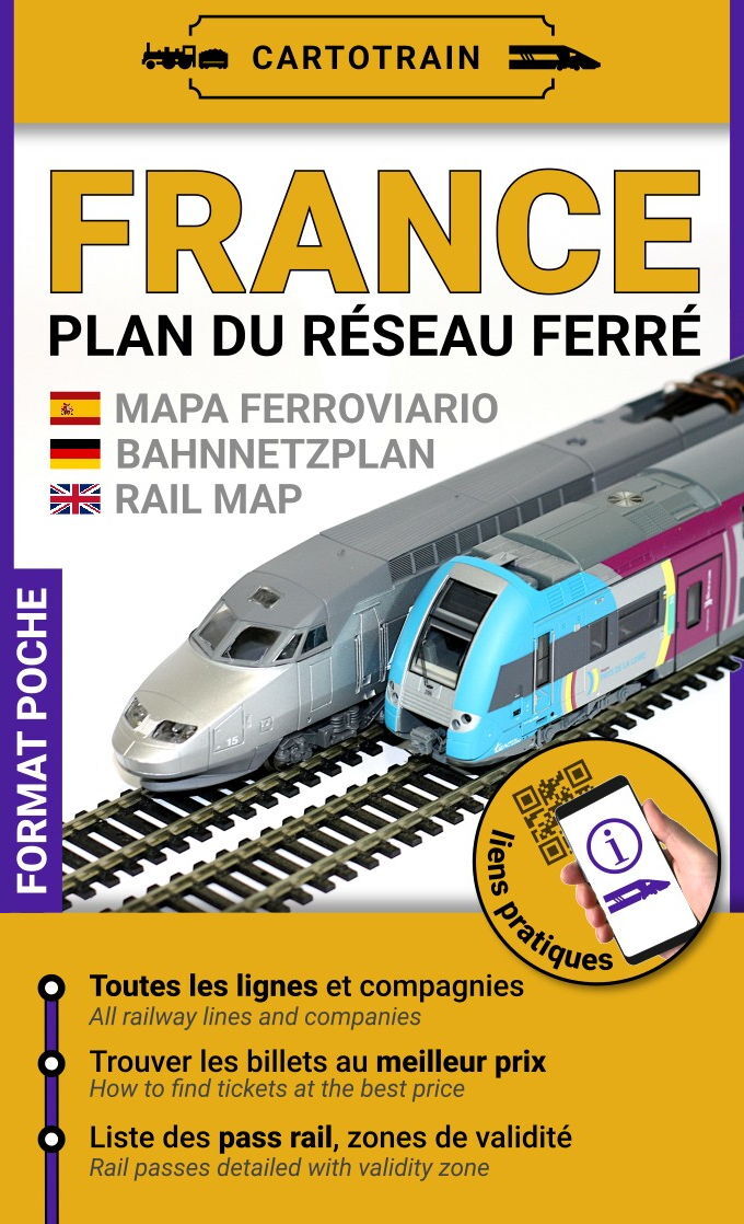 FRANCE - PLAN DU RESEAU FERRE - FORMAT POCHE