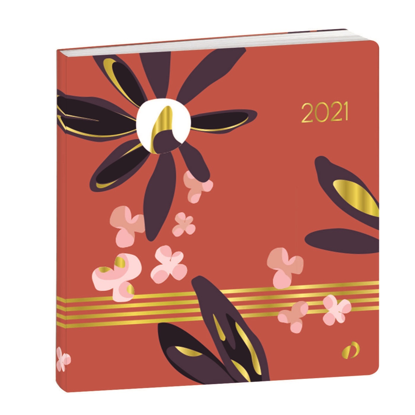 AGENDA 2021 WEEKLY MEDIUM NOVA FLEURS ROSE 16X16 568022Q
