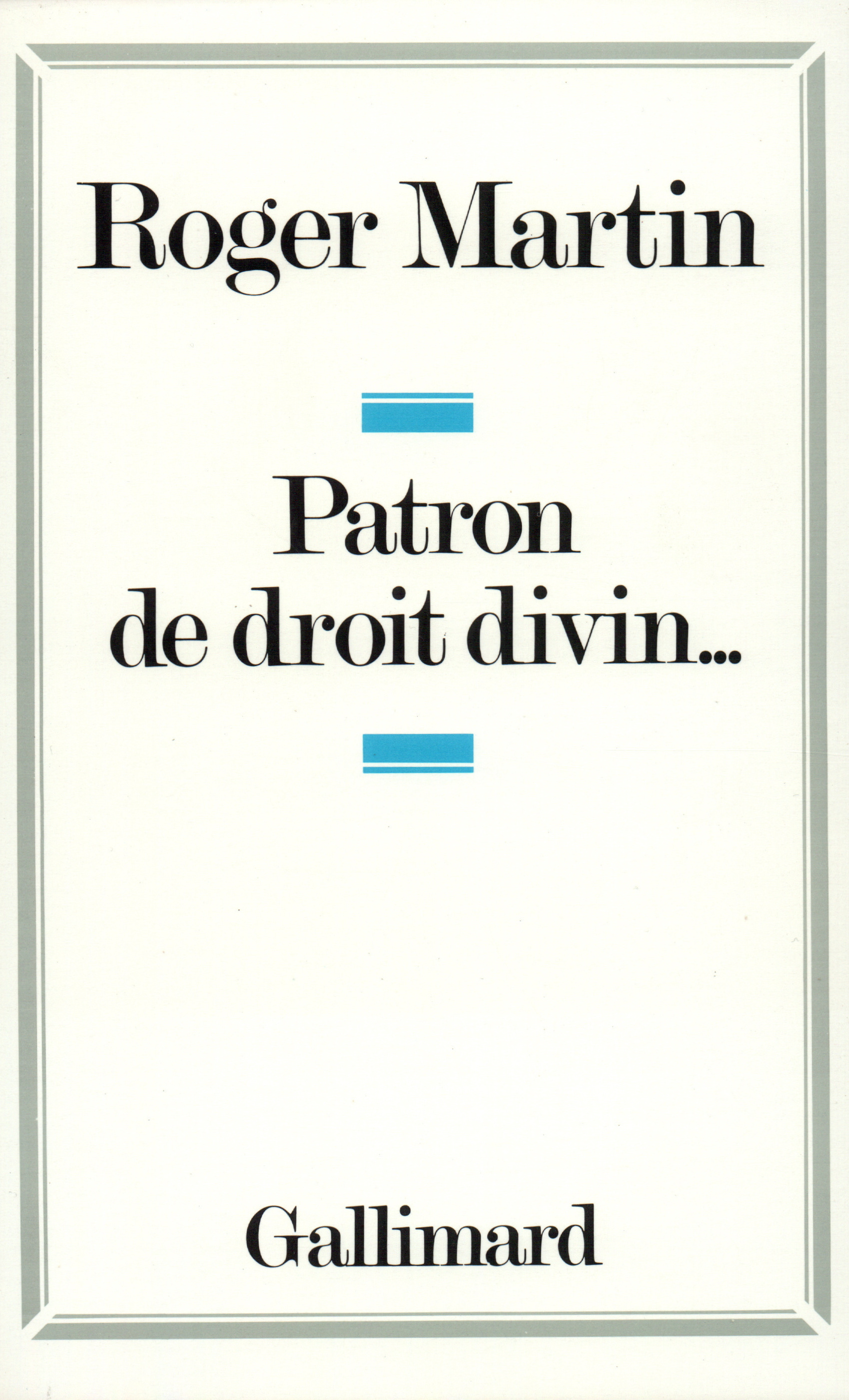PATRON DE DROIT DIVIN...