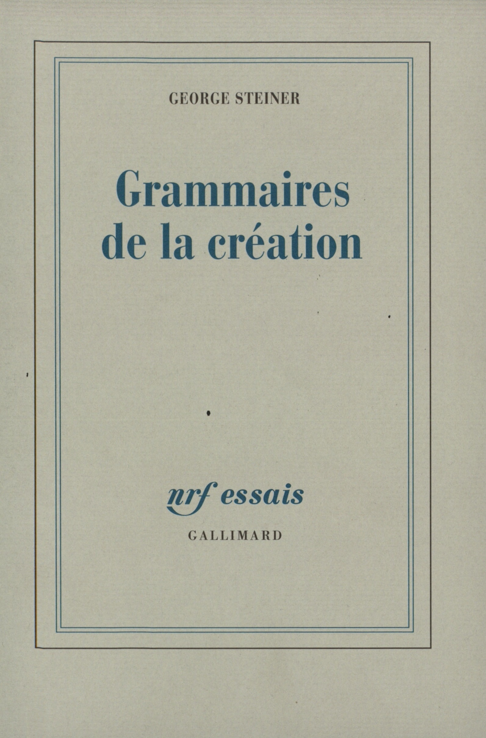 GRAMMAIRES DE LA CREATION