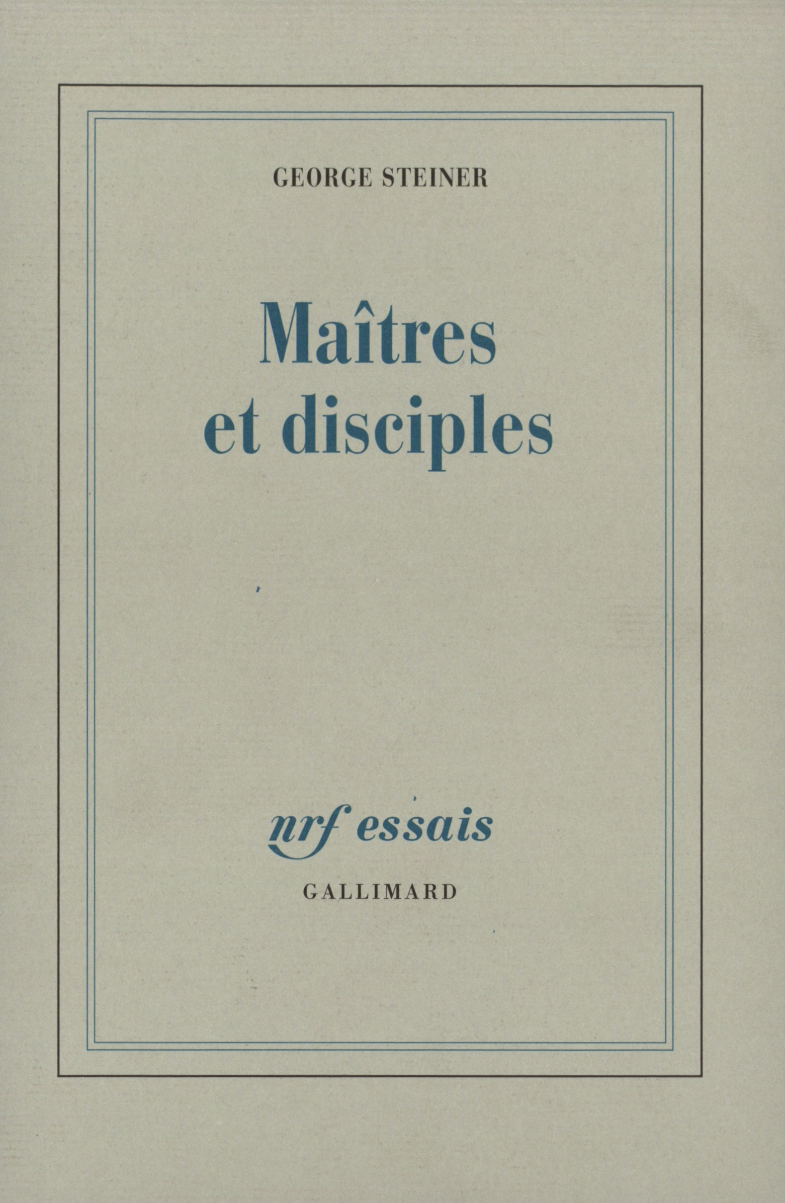 MAITRES ET DISCIPLES
