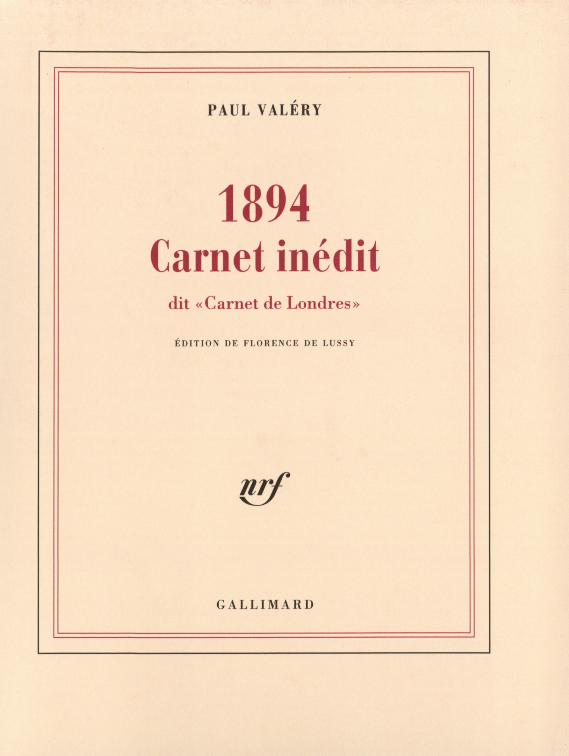 1894 CARNET INEDIT((DIT CARNET DE LONDRES ))