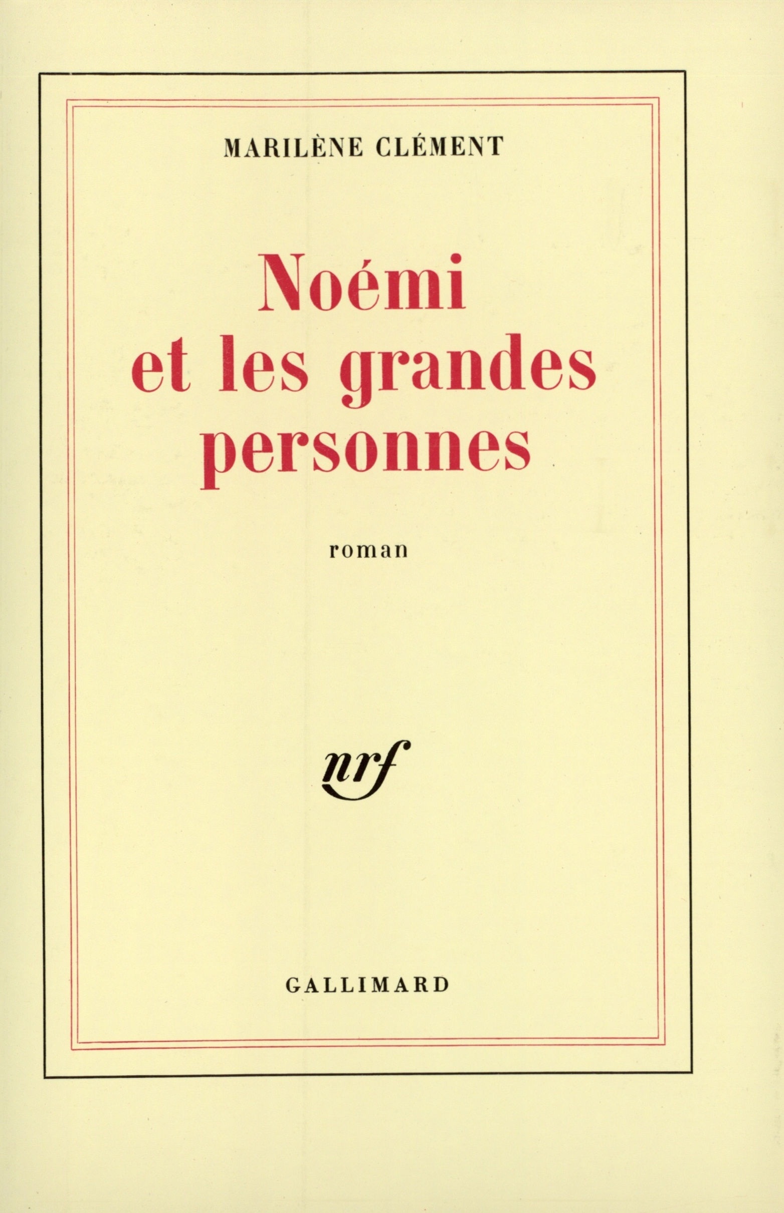 NOEMI ET LES GRANDES PERSONNES