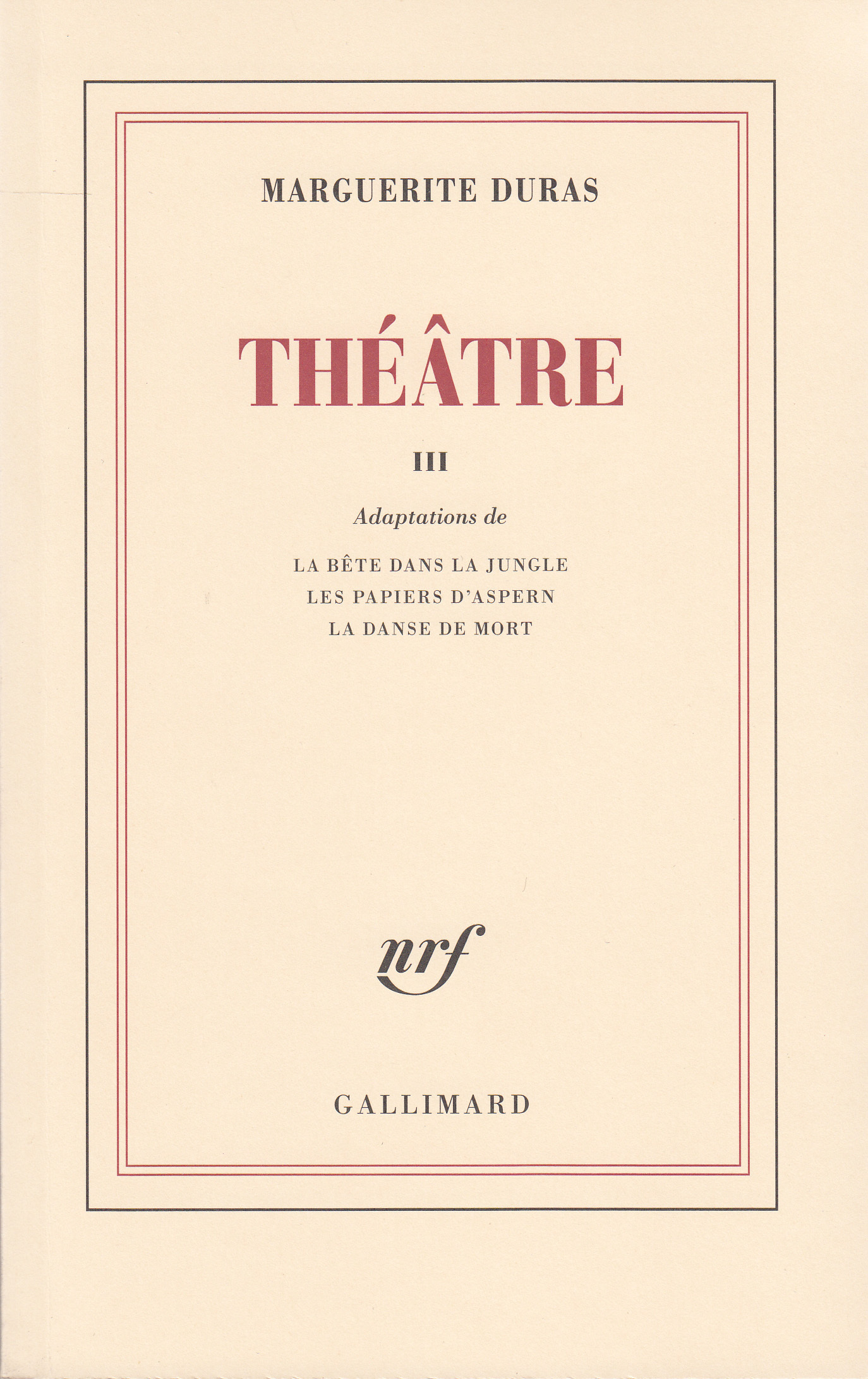 THEATRE T3 - DURAS