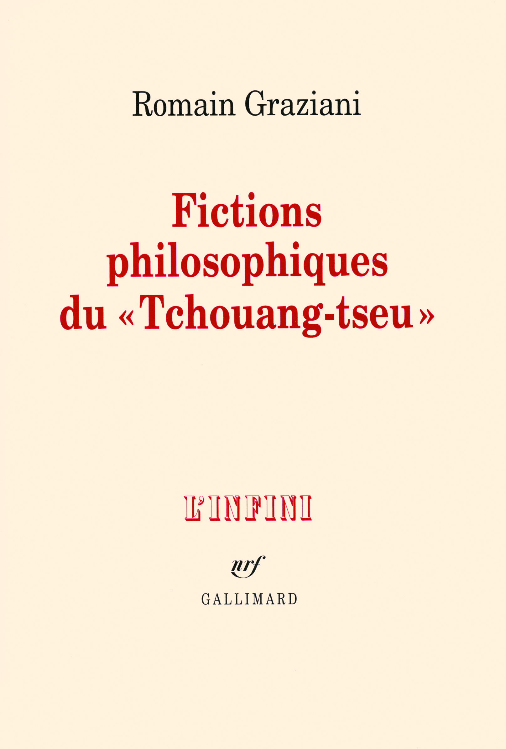 FICTIONS PHILOSOPHIQUES DU TCHOUANG-TSEU