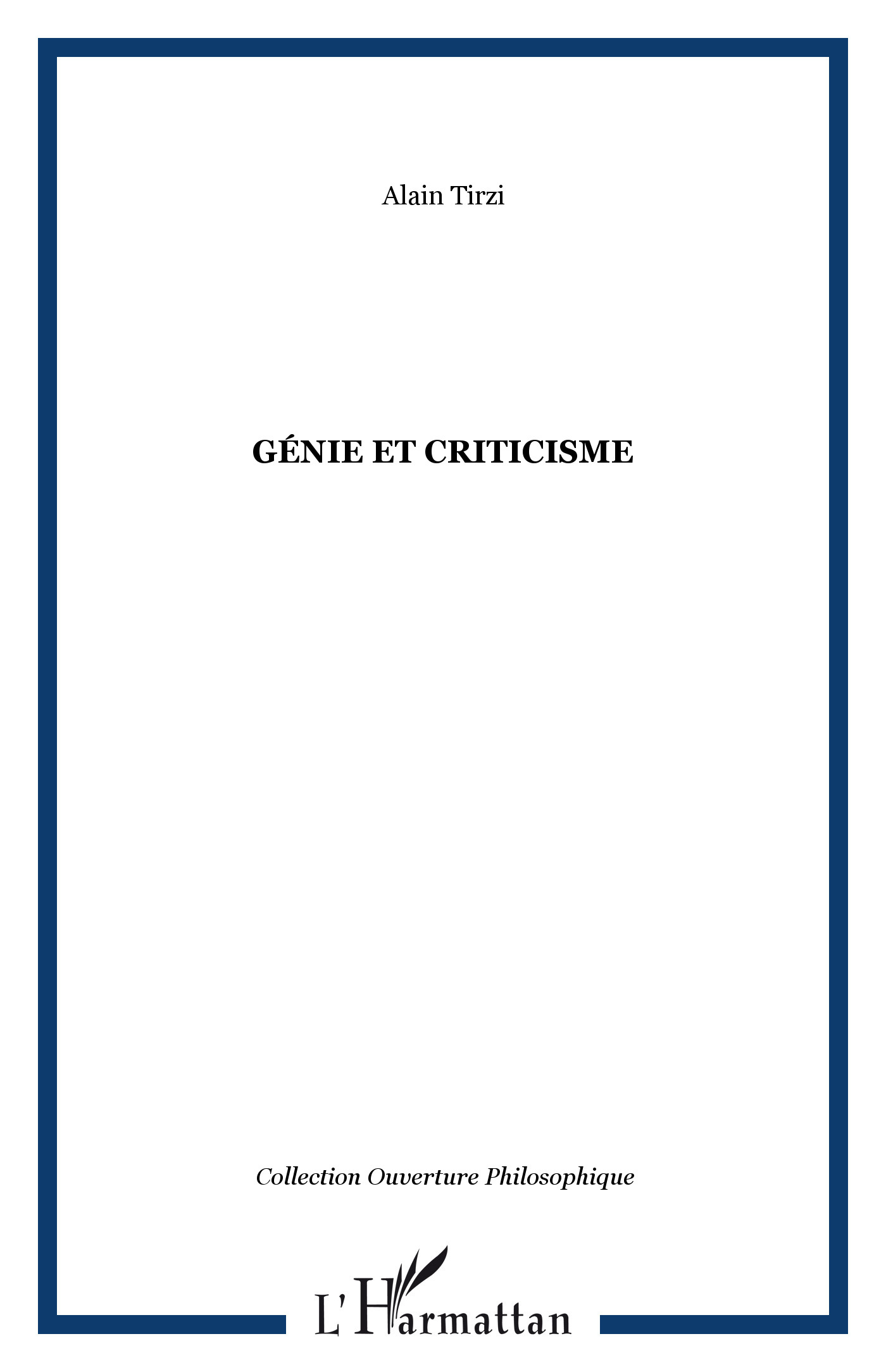 GENIE ET CRITICISME