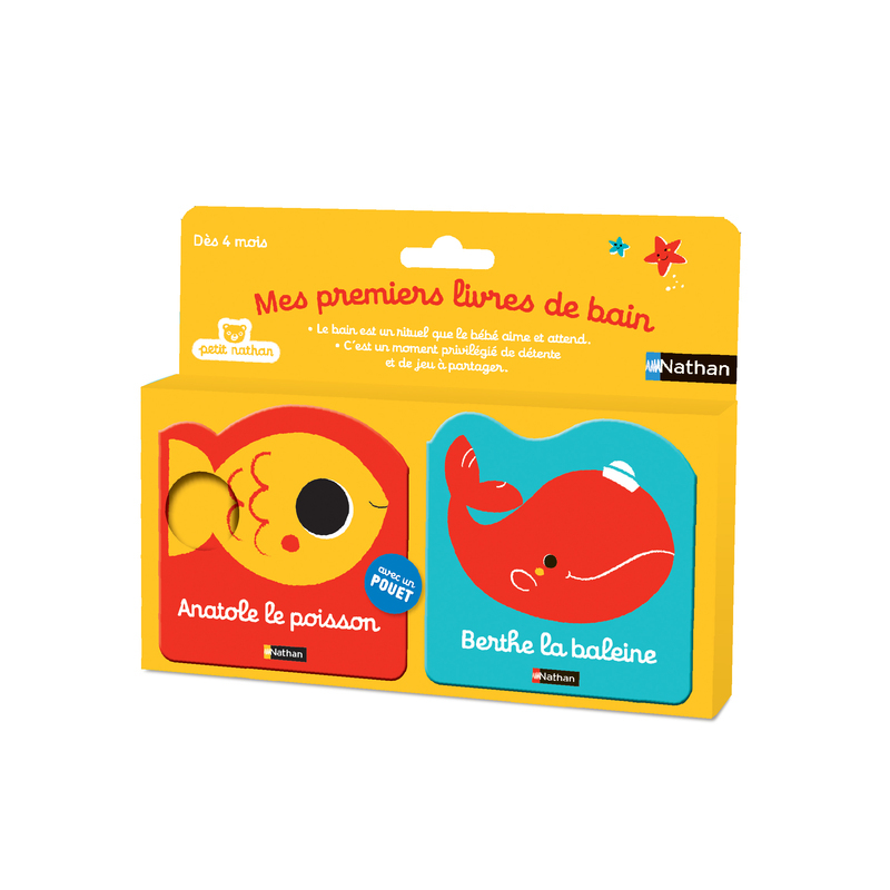 BERTHE LA BALEINE + ANATOLE LE POISSON - MES PREMIERS LIVRES DE BAIN