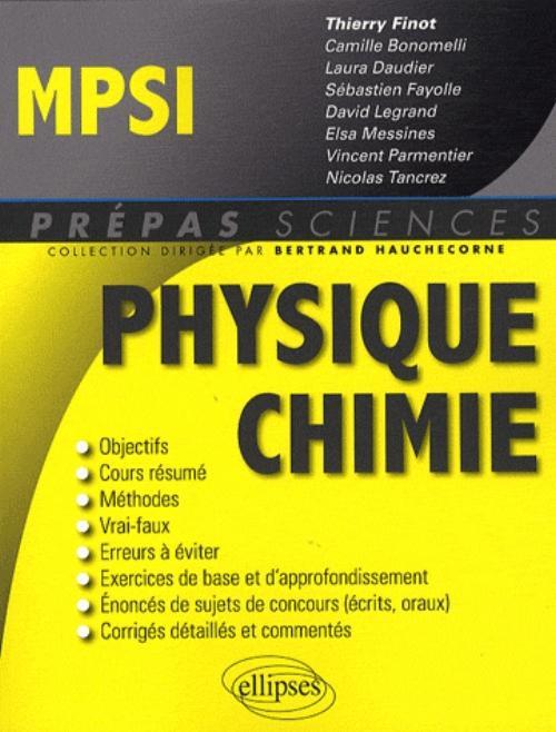 PHYSIQUE CHIMIE MPSI