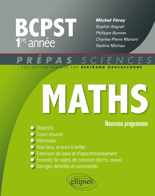 MATHS BCPST 1RE ANNEE PROGRAMME 2013