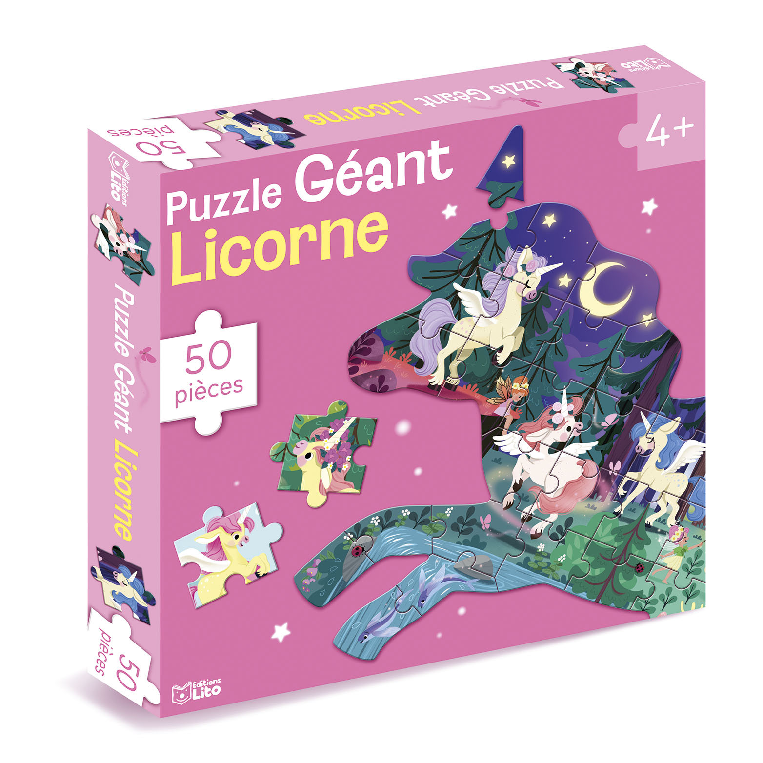 PUZZLE GEANT LICORNE 50 PIECES