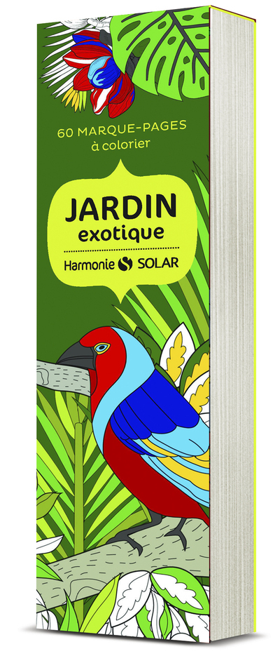 MARQUE-PAGES A COLORIER HARMONIE : FLEURS EXOTIQUES