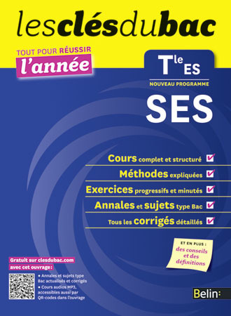 CLES DU BAC - SES TLE ES - REUSSIR L´ANNEE
