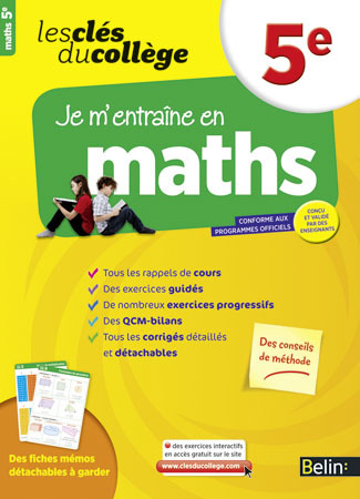 CLES DU COLLEGE MATHS 5E JE M´ENTRAINE