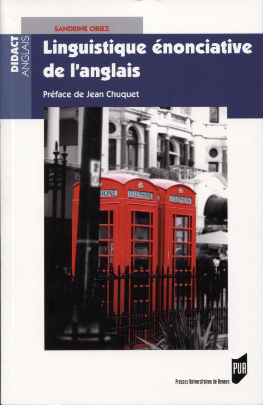 LINGUISTIQUE ENONCIATIVE DE L ANGLAIS