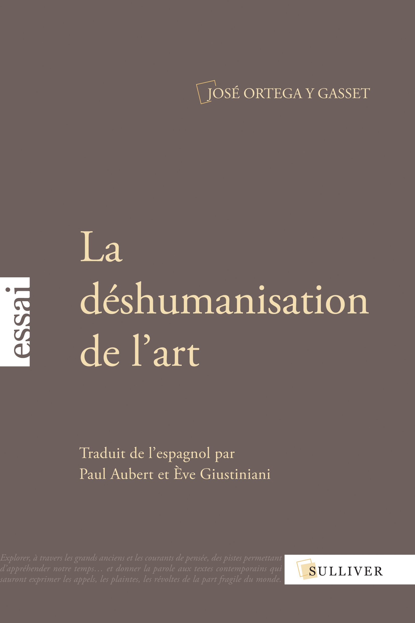 DESHUMANISATION DE L´ART (LA)