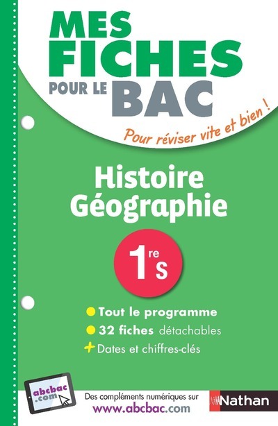MES FICHES ABC DU BAC HISTOIRE GEOGRAPHIE 1ERE S