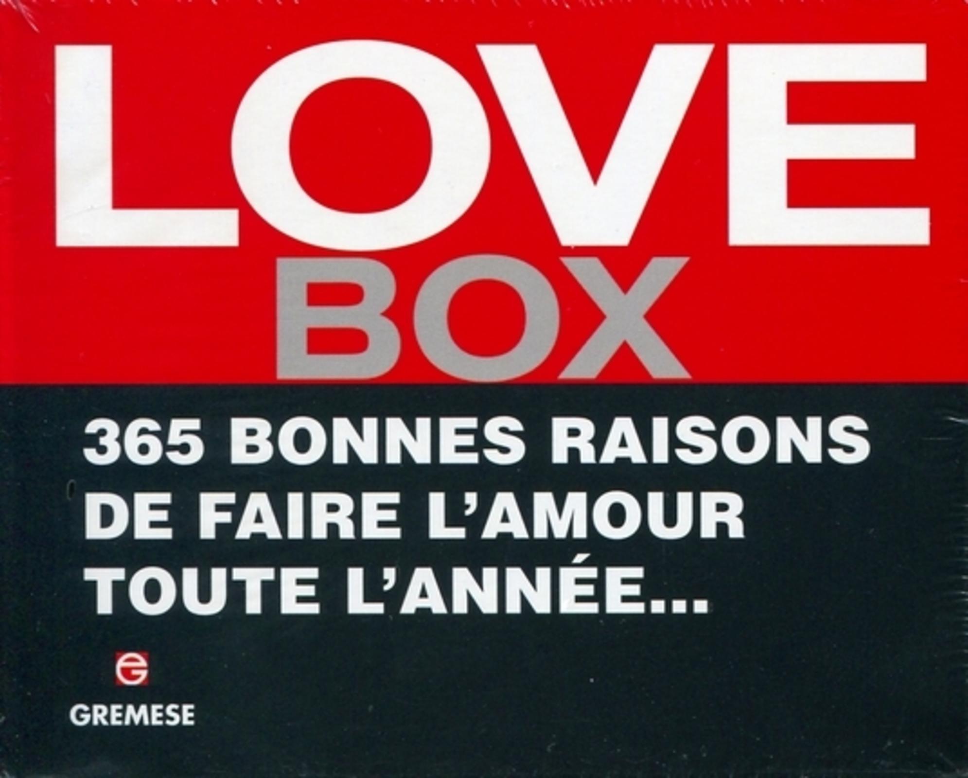 LOVE BOX. 365 BONNES RAISONS DE FAIRE L´AMOUR TOUTE L´ANNEE (COFFRET 365 FEUILLETS)