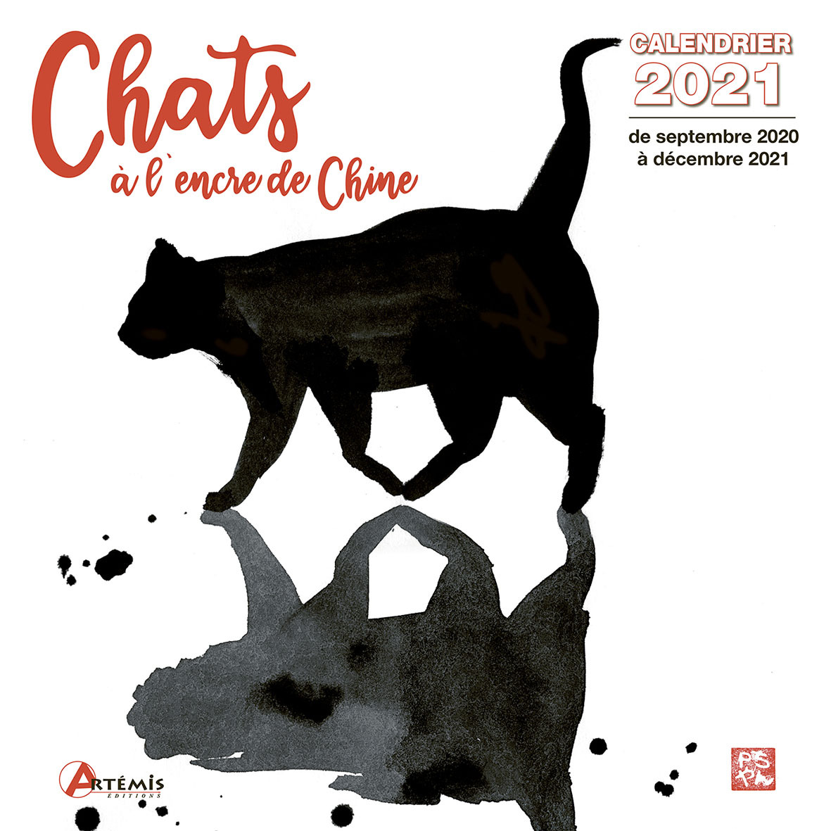 CALENDRIER CHATS A L´ENCRE DE CHINE 2021
