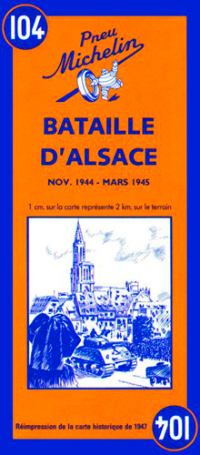 CARTE ROUTIERE 104 BATAILLE D´ALSACE