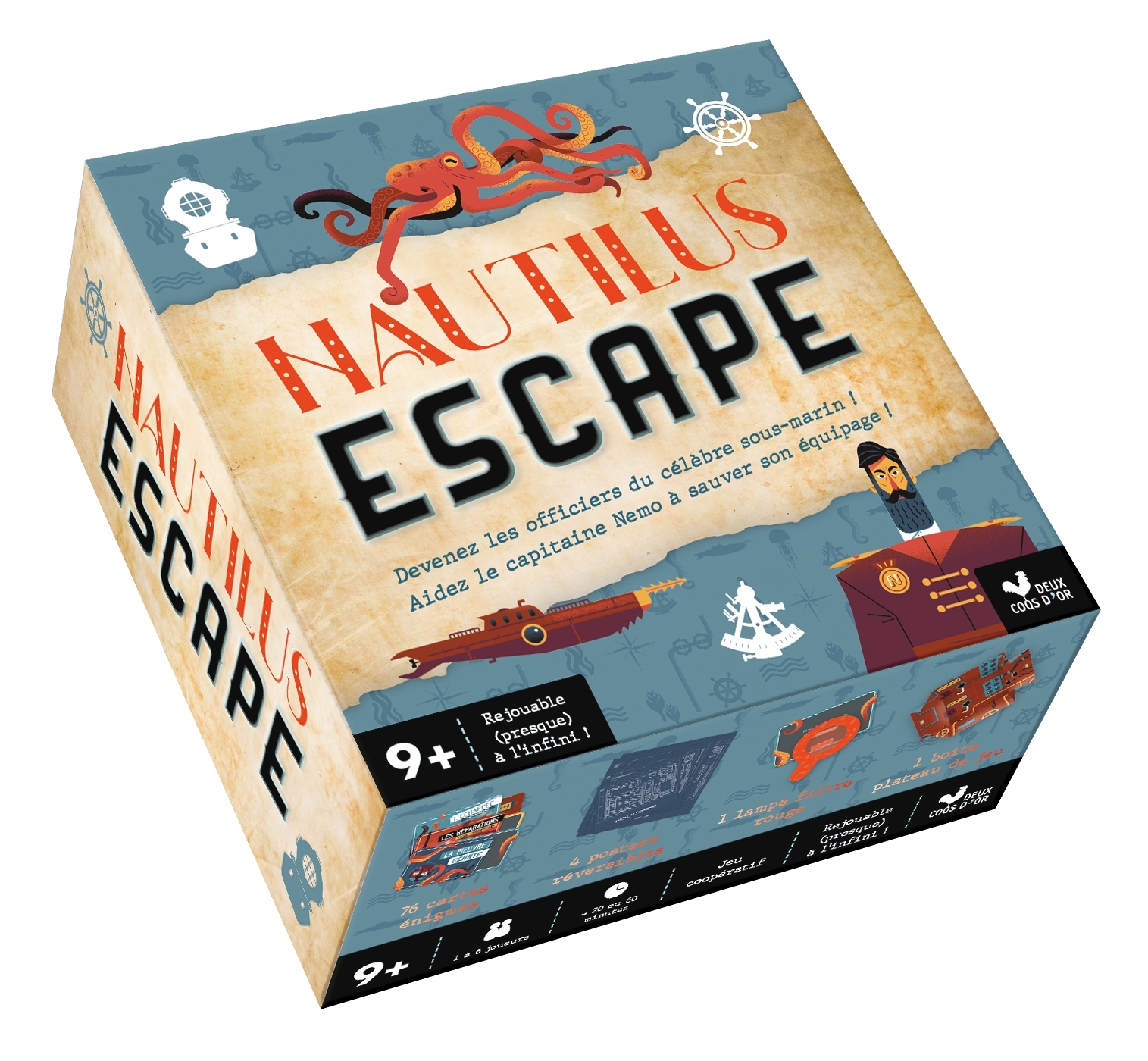 NAUTILUS ESCAPE - BOITE AVEC CARTES ET ACCESSOIRES