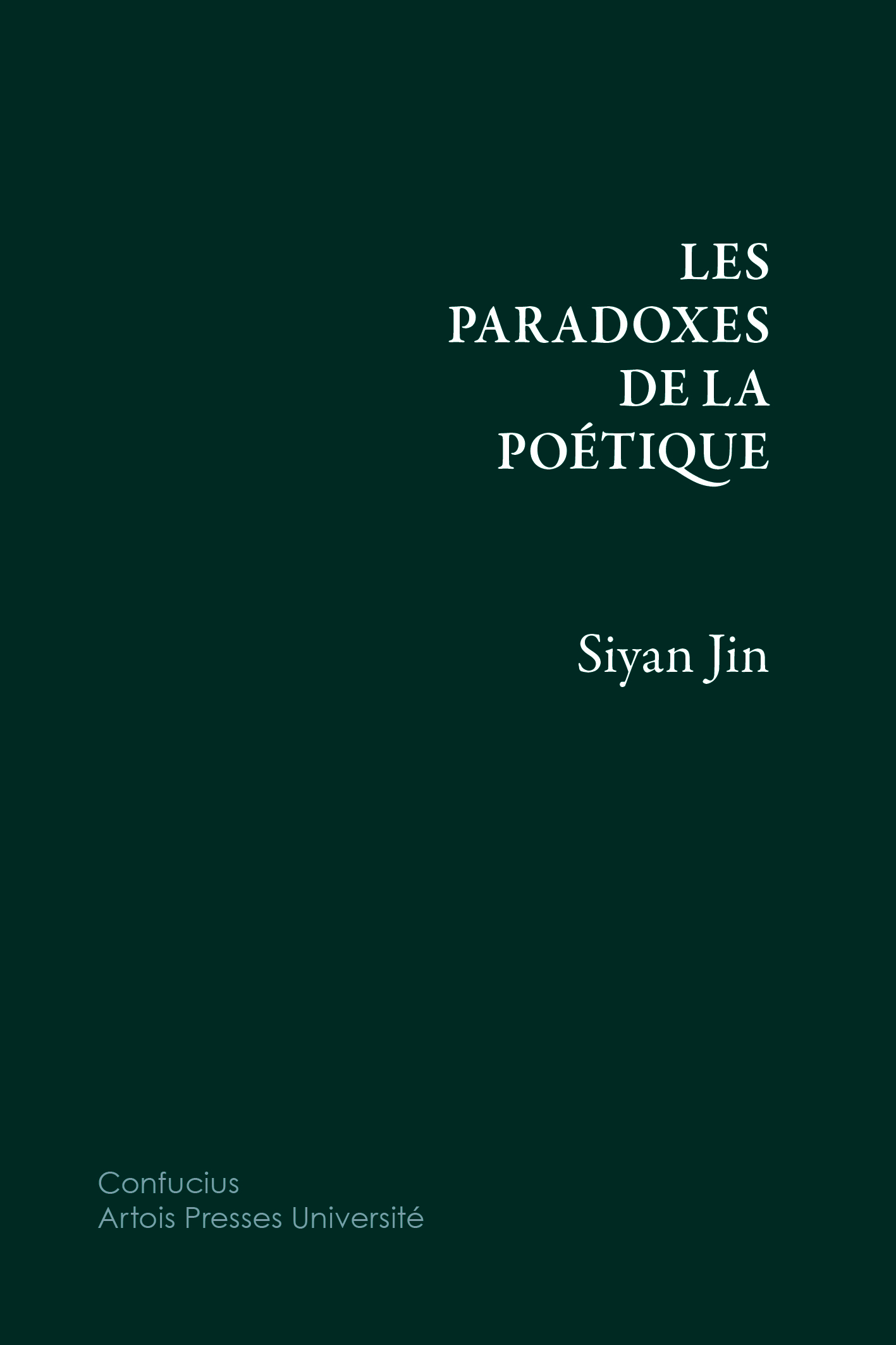 LES PARADOXES DE LA POETIQUE