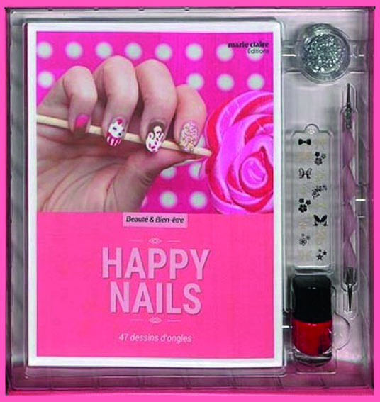HAPPY NAILS ,47 DESSINS D´ ONGLES - COFFRET