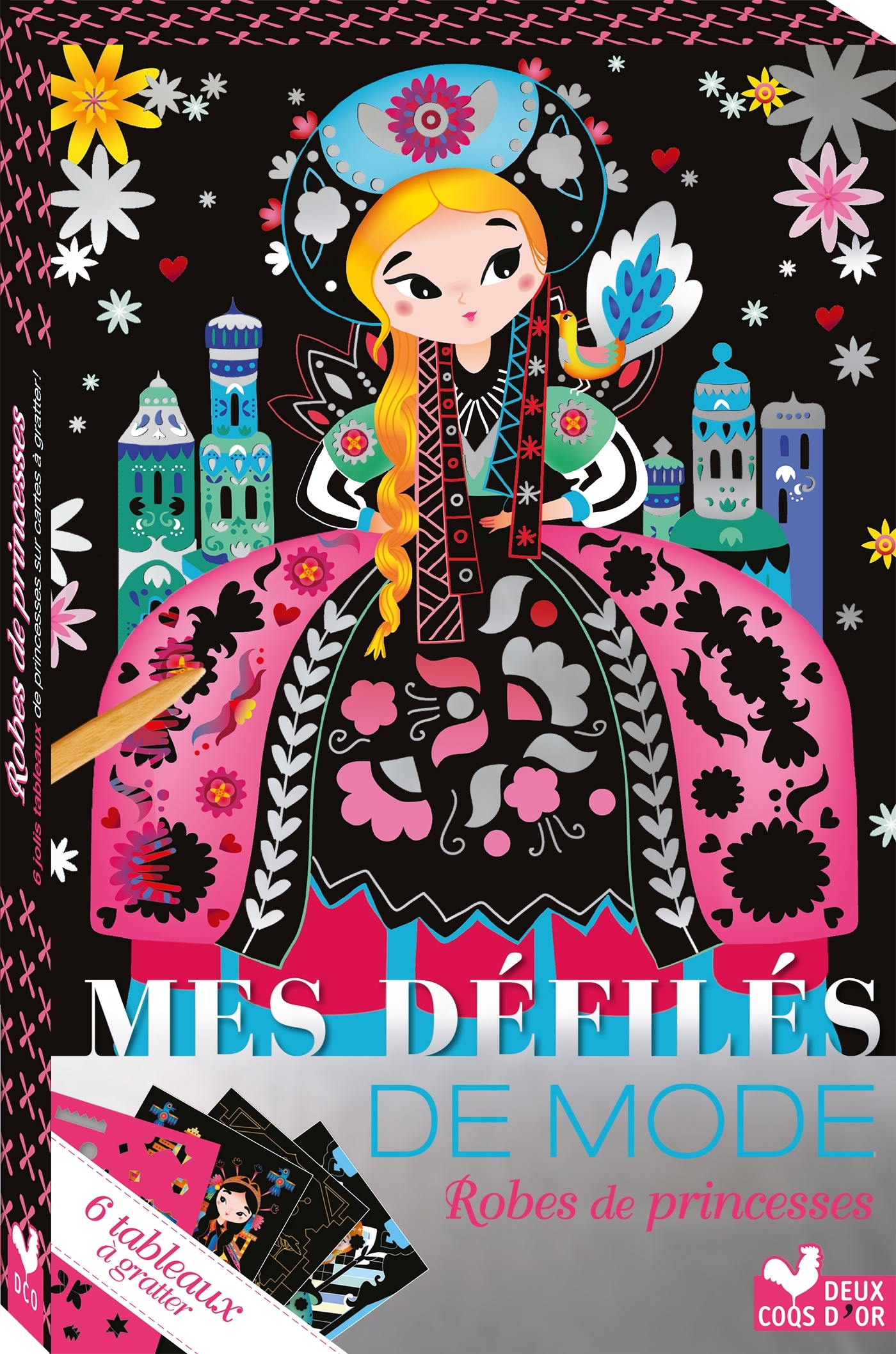 ROBES DE PRINCESSES A GRATTER - BOITE AVEC ACCESSOIRES