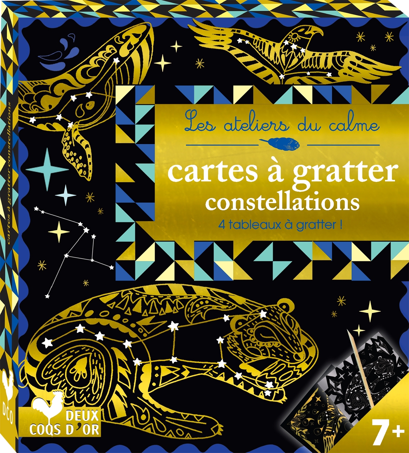 CARTES A GRATTER CONSTELLATIONS - MINI BOITE AVEC ACCESSOIRES