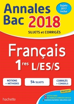 ANNALES BAC 2018 FRANCAIS 1ERES