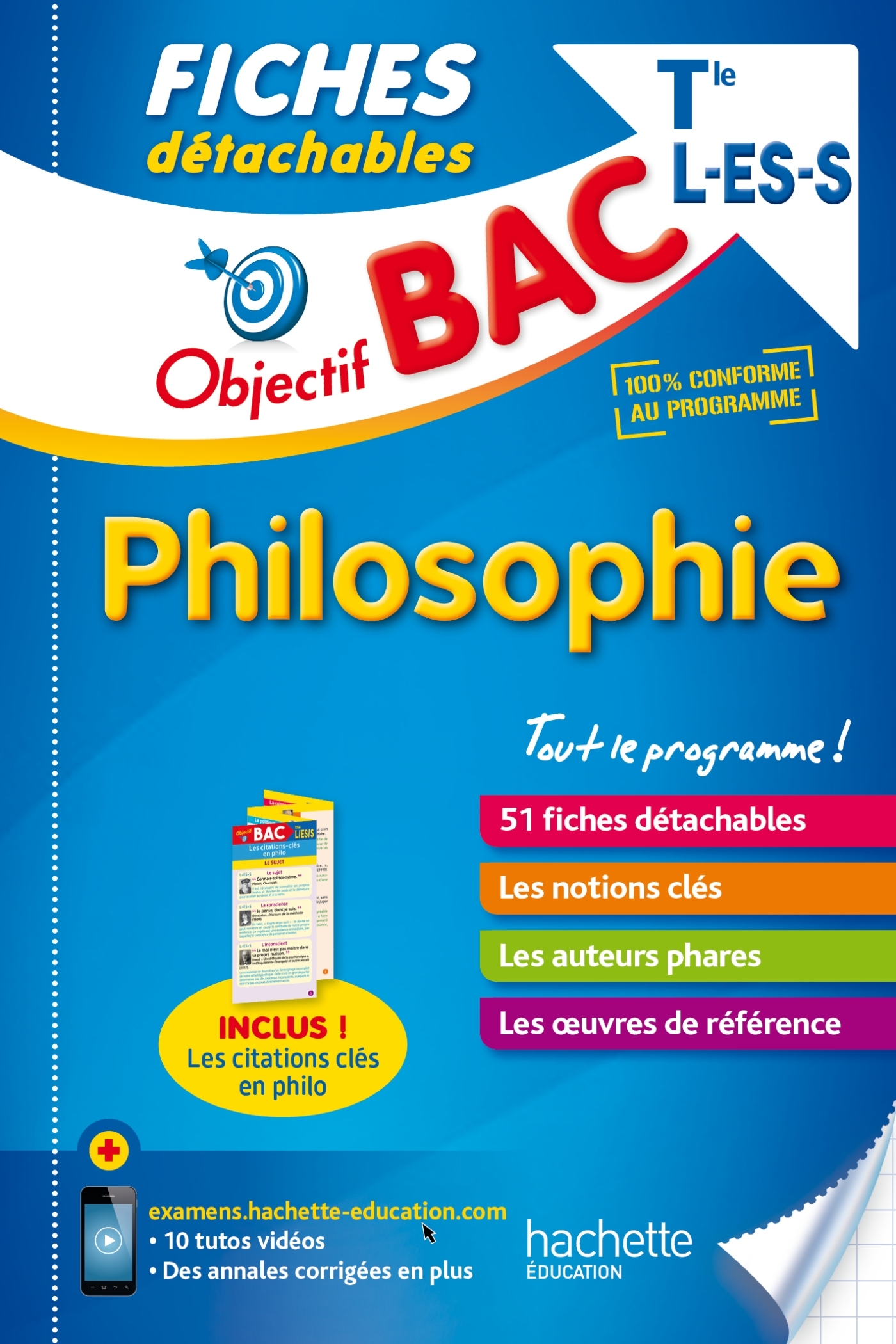 OBJECTIF BAC FICHES DETACHABLES PHILOSOPHIE TLES L,ES,S