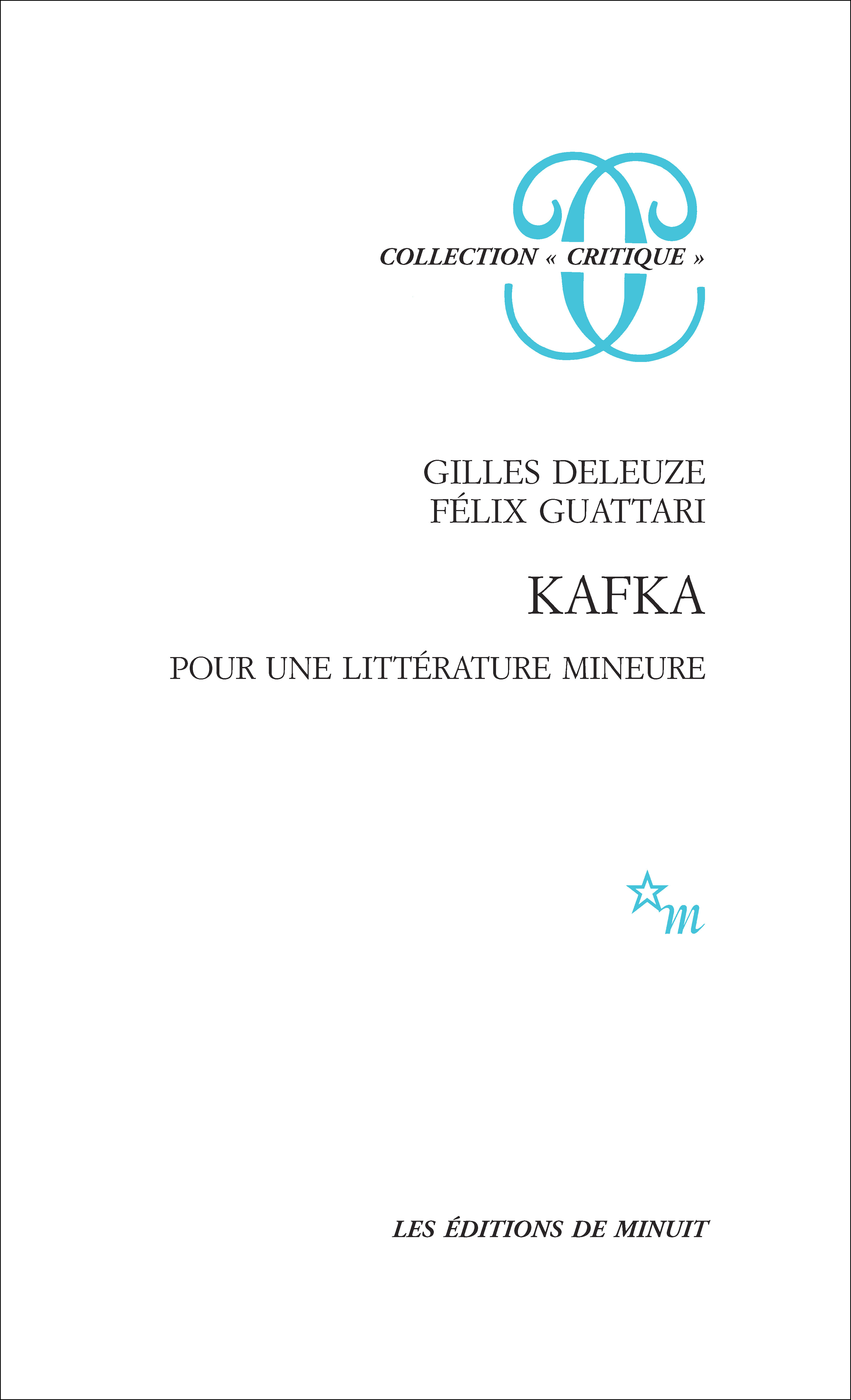 KAFKA POUR LITTERATURE MINEURE