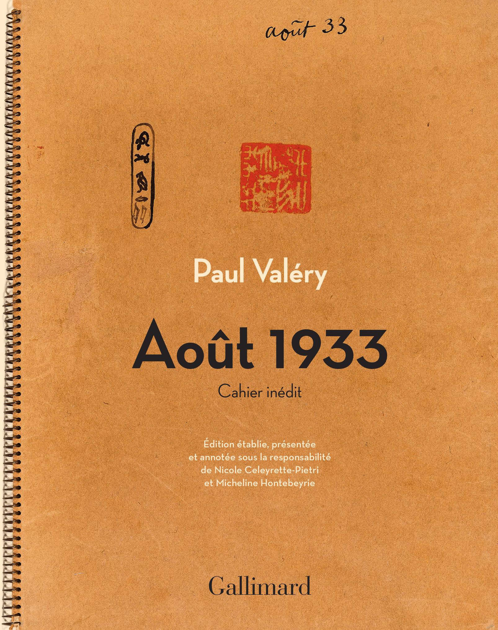 AOUT 1933 - CAHIER INEDIT