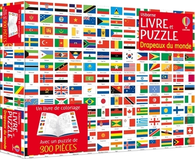 DRAPEAUX DU MONDE - COFFRET LIVRE ET PUZZLE