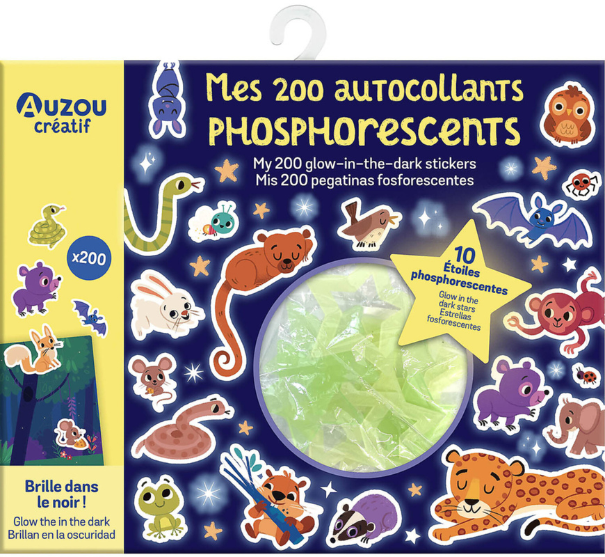 MA POCHETTE D´ARTISTE - MES 200 AUTOCOLLANTS PHOSPHORESCENTS