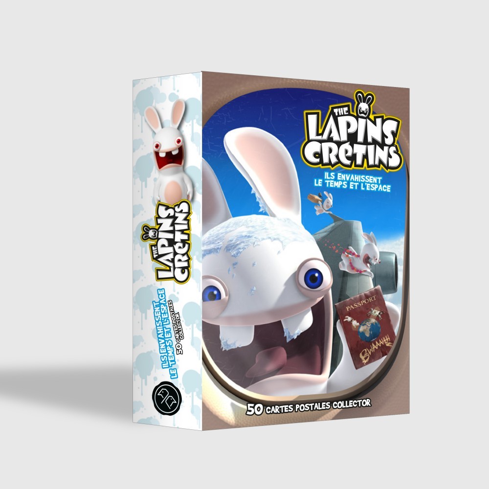 LAPINS CRETINS : BOITE 50 CARTES POSTALES - ILS ENVAHISSENT LE TEMPS ET L´ESPACE