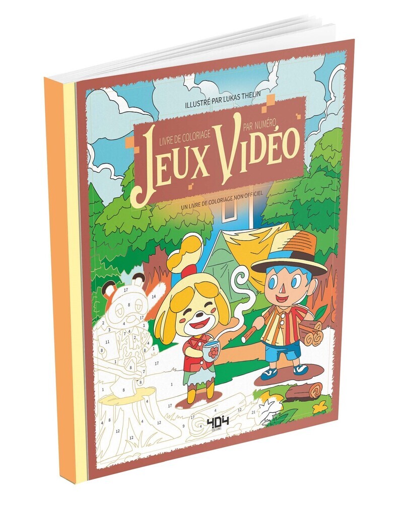 LIVRE DE COLORIAGES PAR NUMERO - JEUX VIDEO