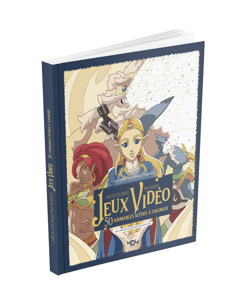 LIVRE DE COLORIAGES PAR NUMERO - JEUX VIDEO CUTE