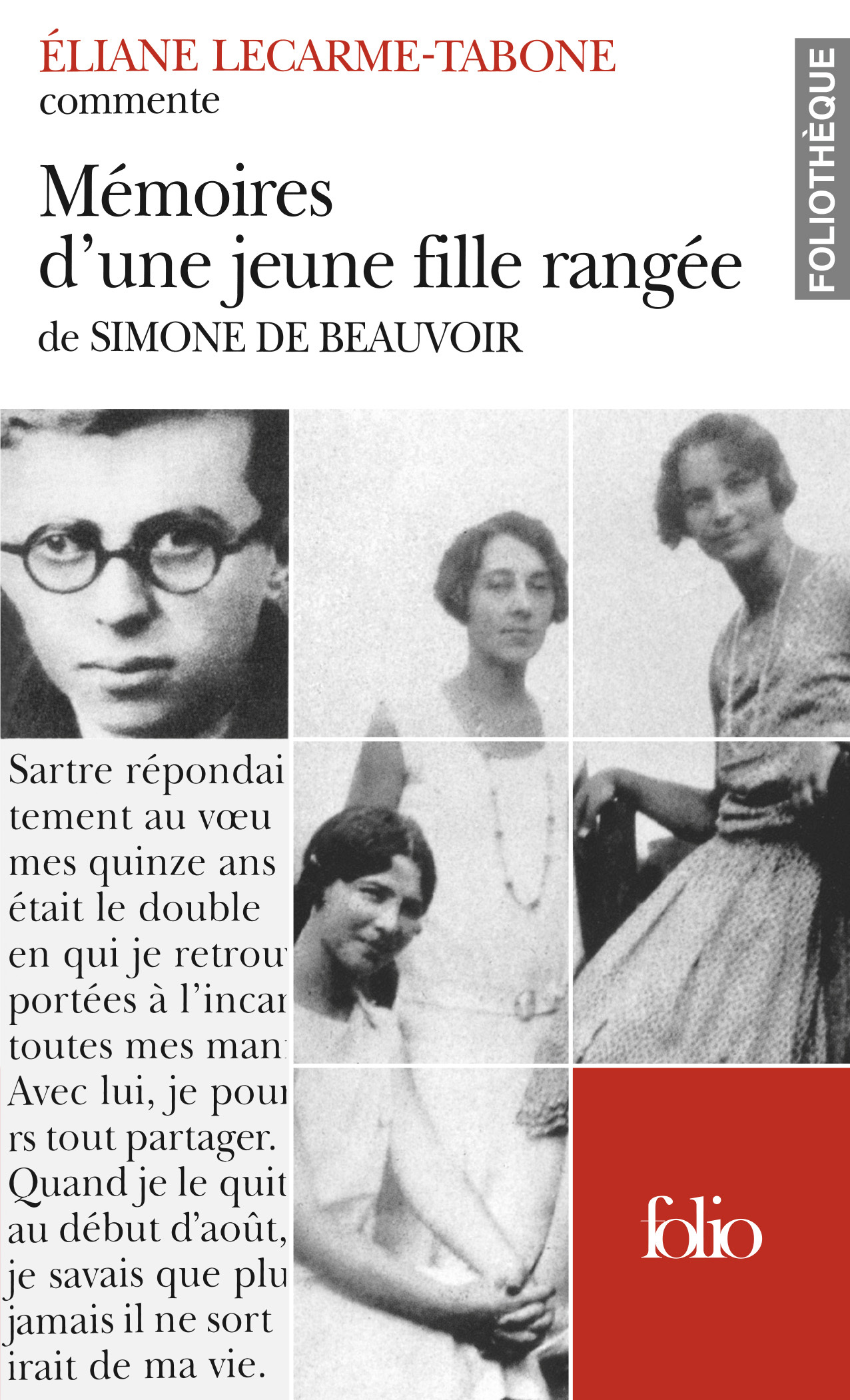 MEMOIRES D'UNE JEUNE FILLE RANGEE DE SIMONE DE BEAUVOIR