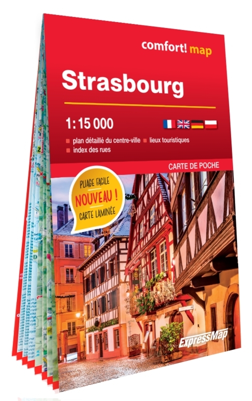STRASBOURG 1/15.000 (CARTE LAMINEE FORMAT POCHE - PLAN DE VILLE)