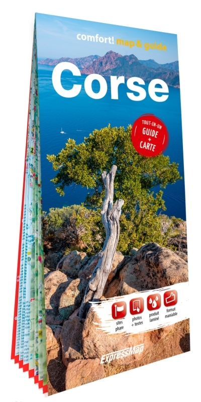 CORSE 1/170.000 (CARTE ET GUIDE - MAP&GUIDE XL LAMINEE)