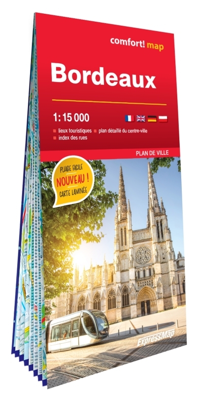 BORDEAUX 1/15.000 (CARTE GRAND FORMAT LAMINEE - PLAN DE VILLE)
