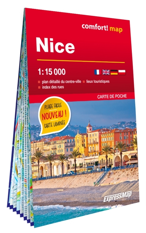 NICE 1/15.000 (CARTE POCHE FORMAT LAMINEE - PLAN DE VILLE)