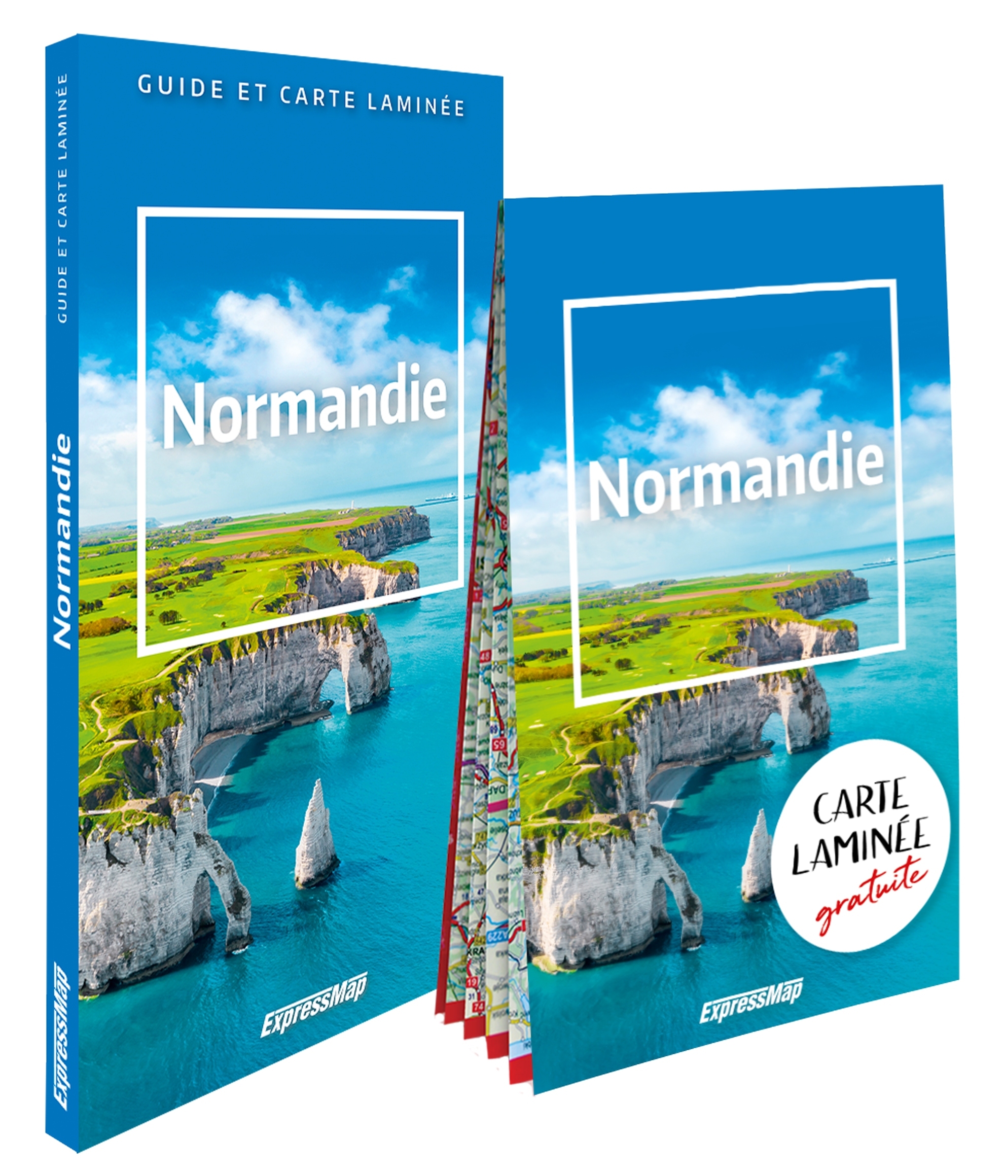 NORMANDIE (GUIDE ET CARTE LAMINEE)