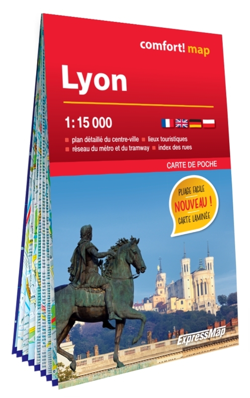 LYON 1/15.000 (CARTE LAMINEE FORMAT POCHE - PLAN DE VILLE)
