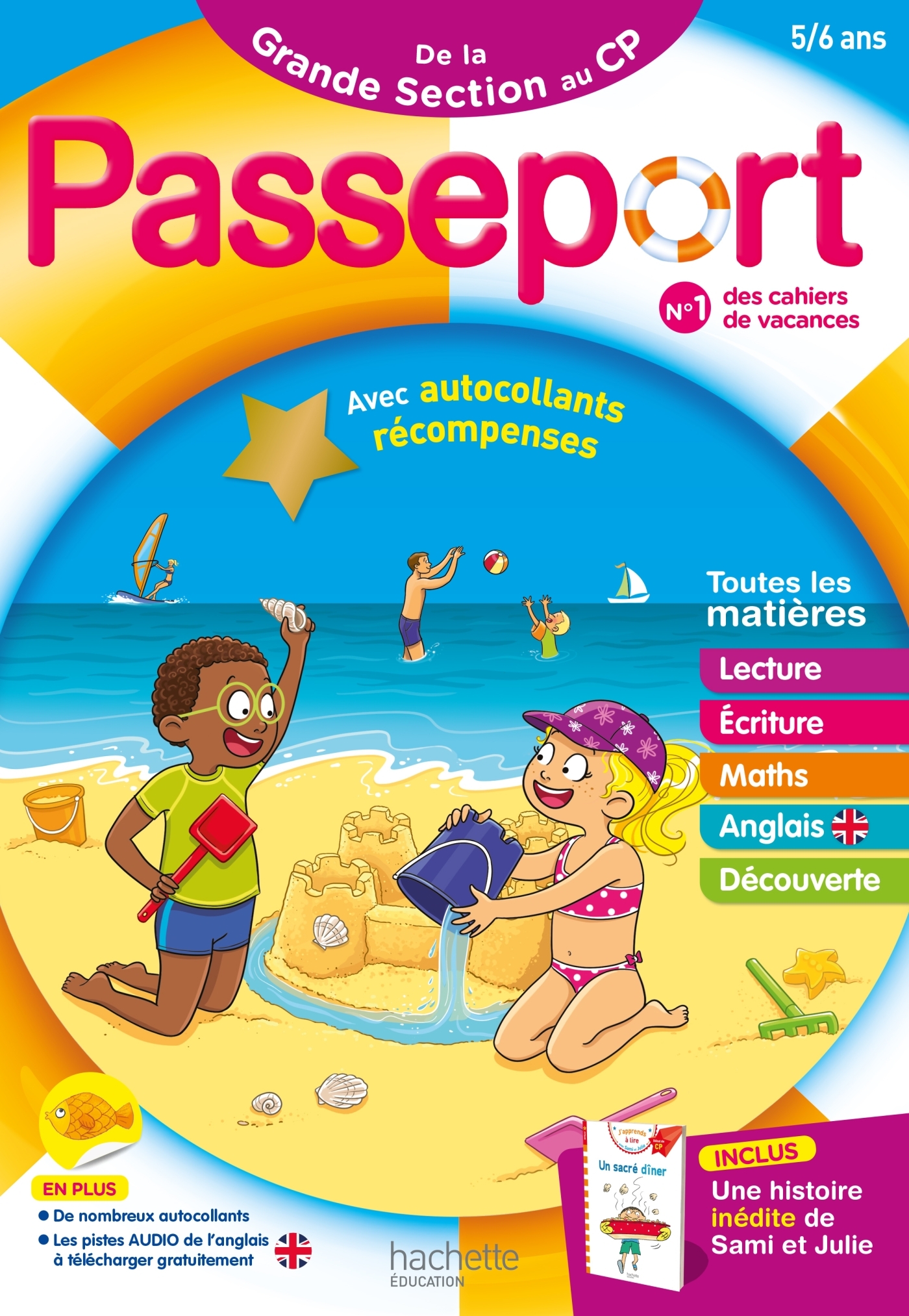 PASSEPORT - DE LA GRANDE SECTION AU CP 5/6 ANS - CAHIER DE VACANCES 2023