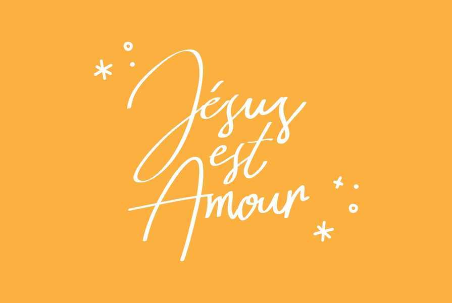 LOT DE 20 - CARTE SIMPLE JESUS EST AMOUR